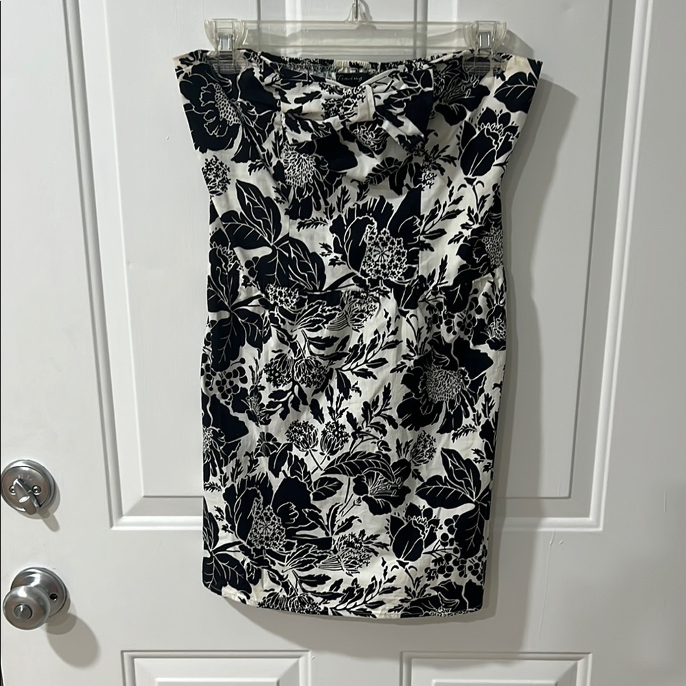 Floral Black and White Women's Skirt